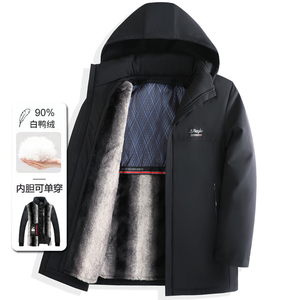 主推款!可脱内胆羽绒服！8221/P165商务爸爸羽绒服中老年外套图片