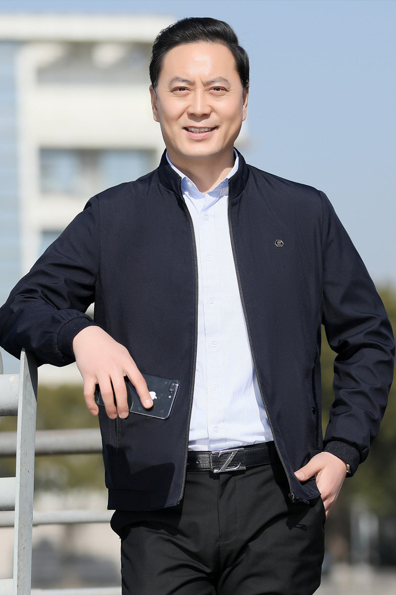 有大码1608/P75商务立领夹克男爸爸装休闲外套中老年茄克薄款男装,男装夹克,星座1216