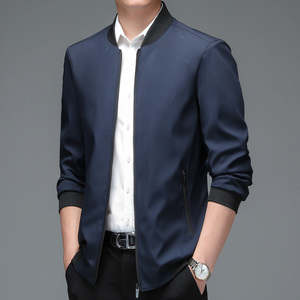 283/P40商务休闲2023新款夹克外套中年男士棒球服薄款上衣图片