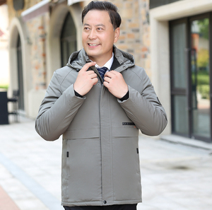 棉衣主推2281/P75爸爸棉服中老年棉袄中长款帽子老人保暖外套图片