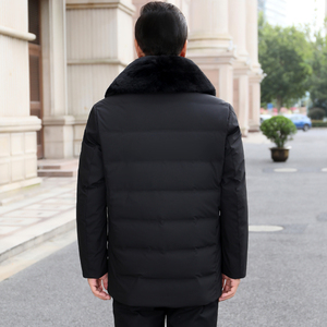 主推羽绒服！跑量款！8812/P168商务爸爸羽绒服中老年中长款外套图片
