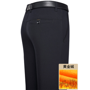 长年有货爆版！909/P35加绒加厚中老年男裤爸爸冬季保暖商务西裤图片