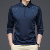 3130/P40商务男装长袖T恤爸爸服装男士POLO衫中老年人打底衫，男装T恤，星座1216