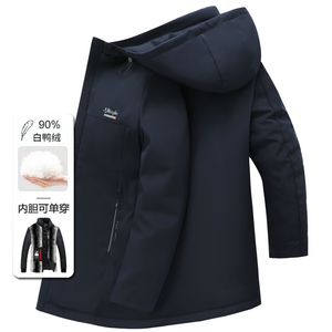 主推款!可脱内胆羽绒服！8221/P165商务爸爸羽绒衣中老年外套图片