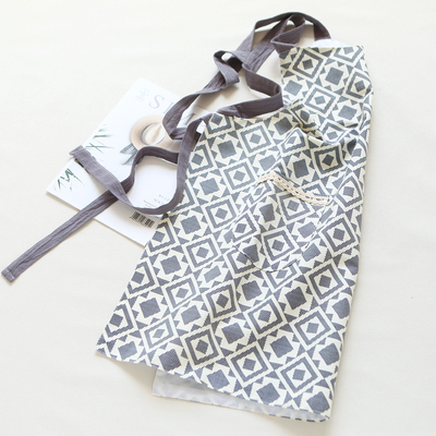 5907简约涤棉帆布双层透气围裙