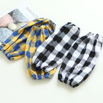 5902格子布艺袖套女袖头长款防晒