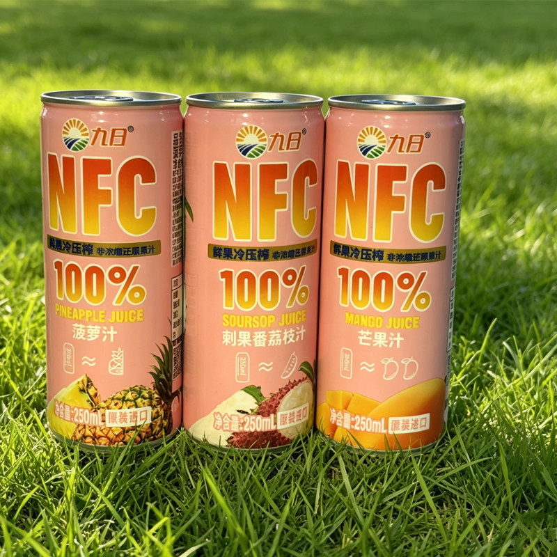 九日nfc果汁菠萝汁芒果汁刺果番荔枝250ml含果肉饮料越南原装进口图片