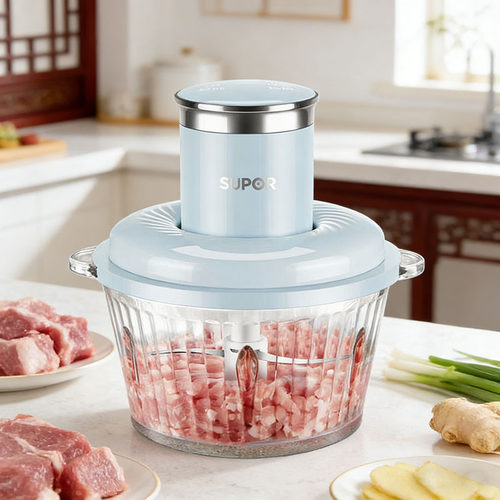 苏泊尔绞肉机JRD07 家用双档点控按压短轴设计防塞肉1.75L容量