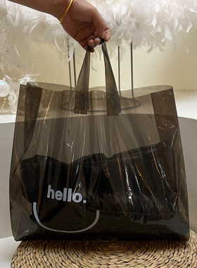 新生塑料半透明服装店手提袋加厚