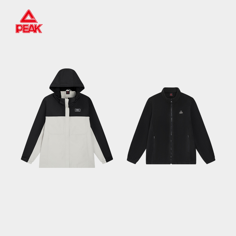 PEAK匹克三合一冲锋衣男女冬季防风防水可拆卸外套户外登山服