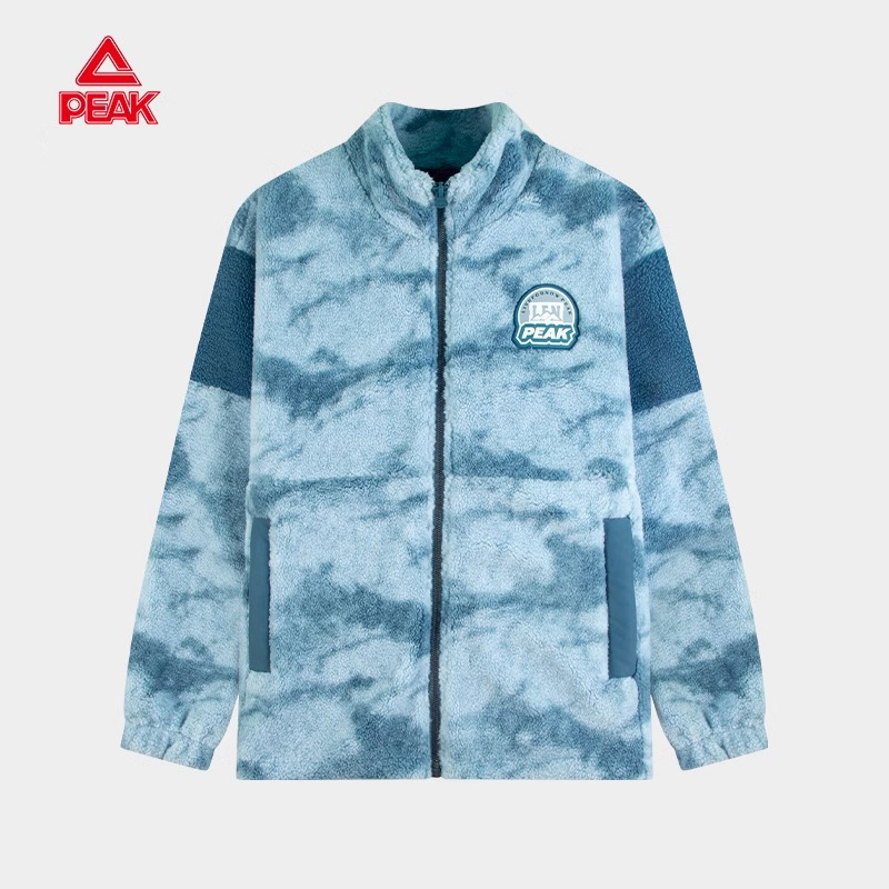 匹克羊羔绒外套男冬季时尚潮流加厚保暖防风运动休闲上衣男装