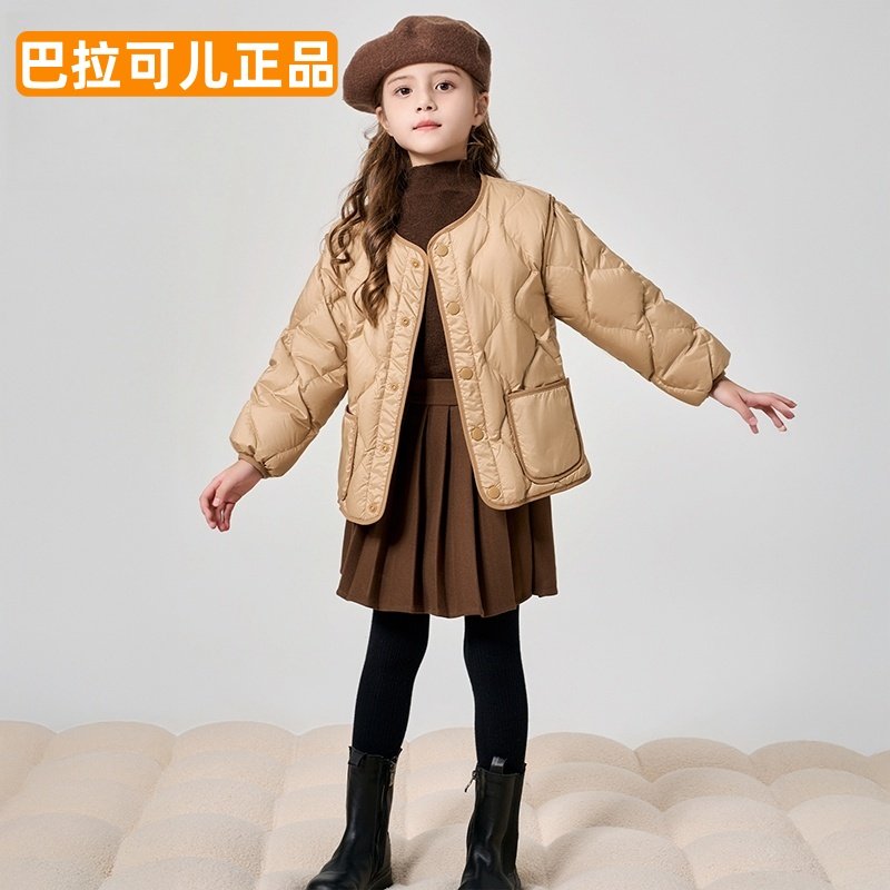 男童女童轻薄羽绒服冬装