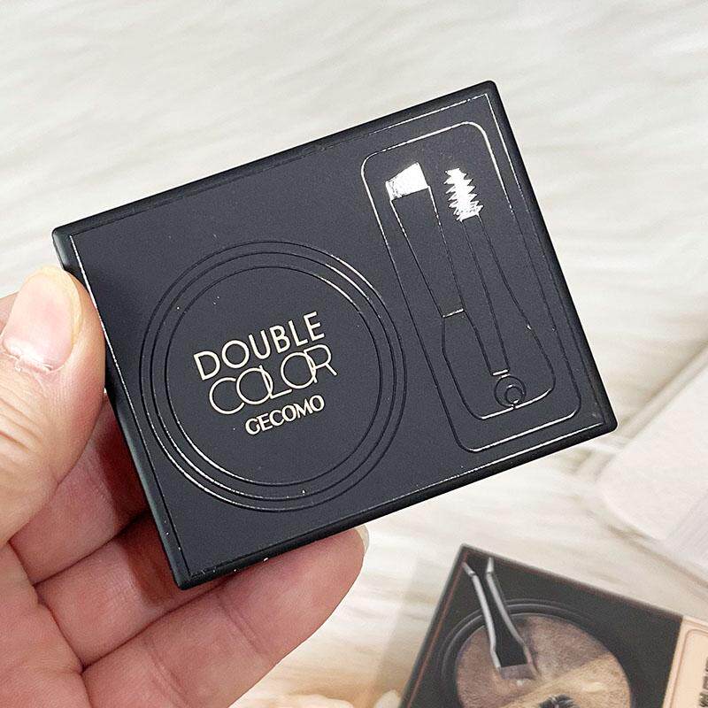 GECOMO格蒙双色雾感气垫眉膏 液体眉笔染眉膏眉粉 持久防水不脱妆