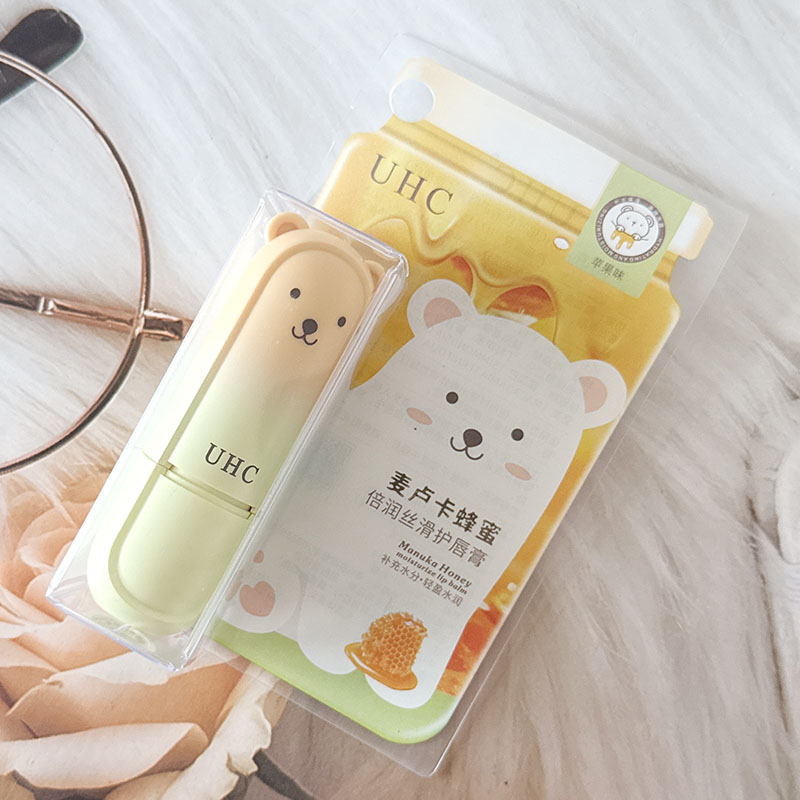 UHC倍润丝滑护唇膏(苹果味)维生素B5麦卡卢蜂蜜保湿滋润修护唇膏