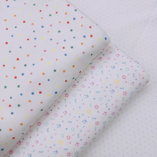 针织弹力手工娃衣发圈迷你小星星音符卡通面料小尺寸21*25㎝