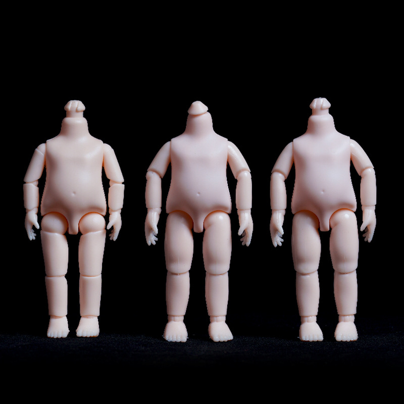 16厘米娃娃身体白肌bjd12分素体ob11关节娃娃玩具diy女孩子过家家