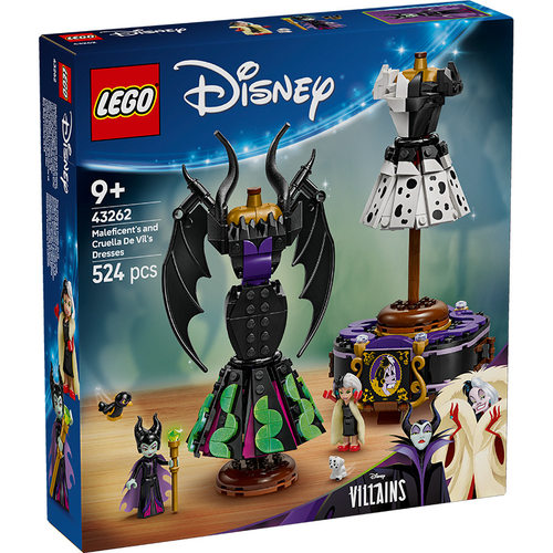 LEGO 乐高43262玛琳菲森与库伊拉的摩登裙装迪士尼女孩积木玩具