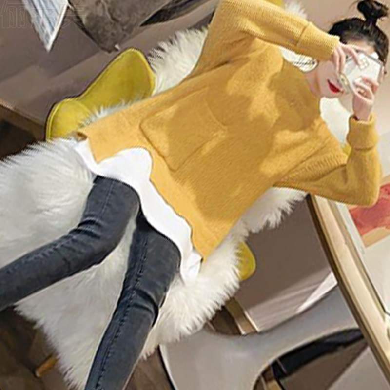 임산부 가을 상의 가을 겨울 신상 트렌드 엄마 인터넷 연예인 양복 봄 가을 스웨터 중기 패션 하의 셔츠