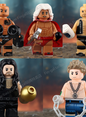 MB1020影视明星摔跤手约翰塞纳奥斯汀巨石强森WEE积木人仔玩具