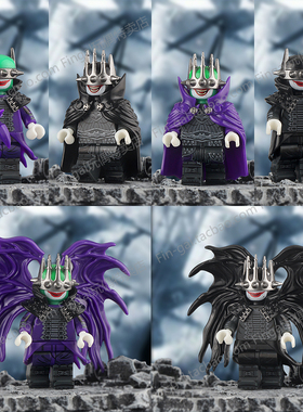 超级英雄DC狂笑蝙蝠侠小丑蝙蝠侠拼装积木人仔玩具DY106-111