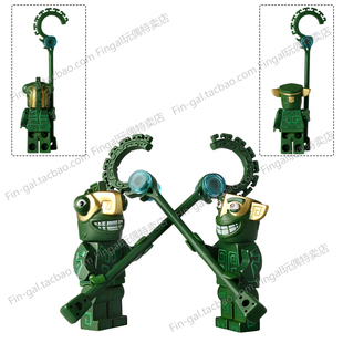 哪吒闹海乾坤圈风火轮魔童左右守护结界兽神话积木人仔儿童玩具