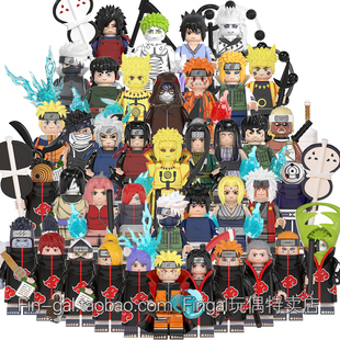 WM6109幻影忍者六道宇智波斑佐助旗旗卡木西拼装积木人仔玩具