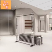 男女装 挂衣架陈列货架 店展示架中岛架不锈钢亚克力落地式
