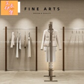 店货架子中岛货架 不锈钢挂衣架女装 服装 店展示架陈列架落地式