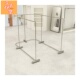 中岛陈列挂衣架 创意男女装 不锈钢拉丝银U型中岛展示架 落地式