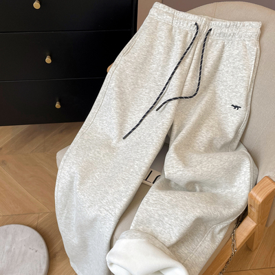 高腰休闲长裤2025新款加绒弯刀裤