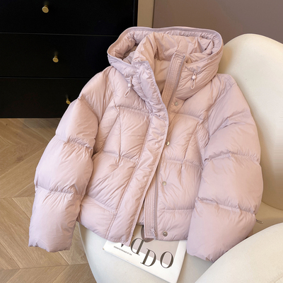 休闲连帽云朵泡芙龟背羽绒服女冬
