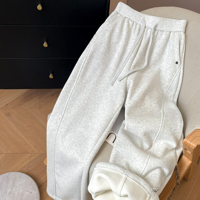 高腰休闲长裤2025新款弯刀阔腿裤