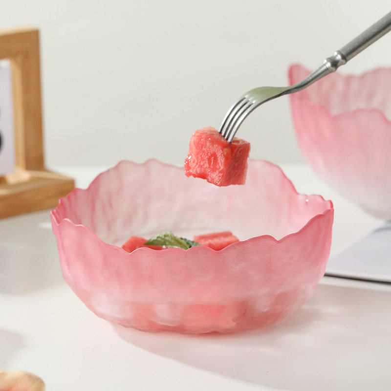 粉色沙拉碗高颜值果盘甜品冰粉碗