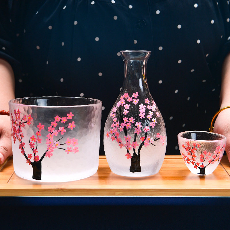 精致果酒杯樱花杯少女梅酒杯日式