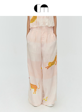 COMME MOI吕燕设计师早春女装休闲度假艺术插画阔腿裤