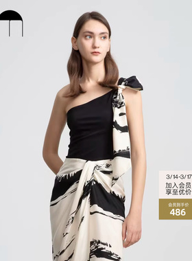 COMME MOI吕燕设计师早春女装性感修身斜肩吊带背心