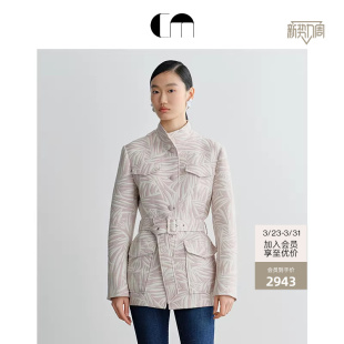 直身棉服 立领提花狩猎装 COMME MOI吕燕设计师早春女装