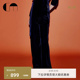 阔腿裤 COMME MOI吕燕设计师早春女士垂感藏青色丝绒高腰裤