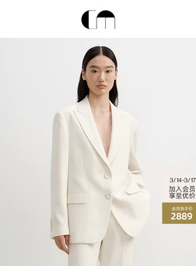 张柏芝同款COMME MOI吕燕设计师早春女装高智感羊毛混纺直身西装
