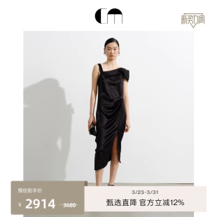 黑色法式 女装 不对称连衣裙 MOI吕燕设计师早春款 COMME