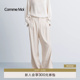 女连腰拼纱阔腿裤 MOI吕燕设计师2026年早春新款 COMME 三醋酸