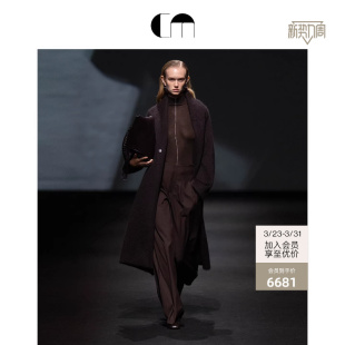 MOI吕燕设计师女装 COMME 羊毛混纺大衣 秀场同款