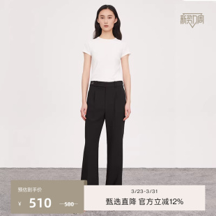 COMME 罗纹百搭休闲紧身T恤打底上衣女 MOI吕燕设计师早春基础款