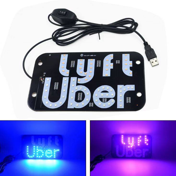 lyft/uber指示灯带开关的士灯车顶灯5-6V带USB产品组合照明灯