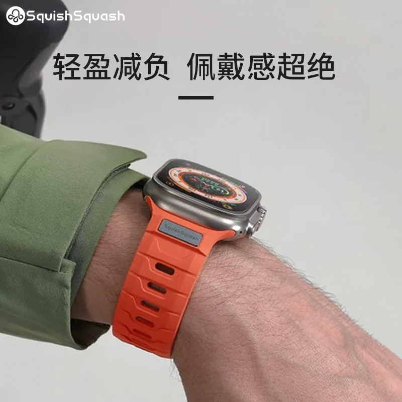 鳞FKM氟橡胶表带适用苹果新品