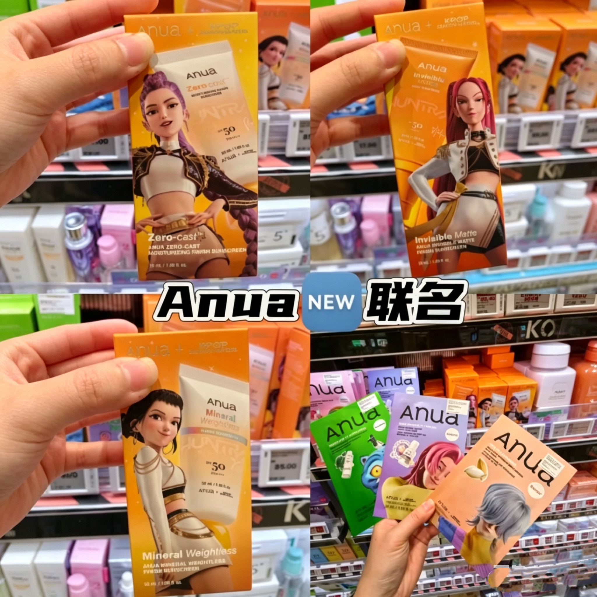 韩国anua提亮防晒霜清爽保湿防晒棒水分光泽贴肤不油腻水润滋润