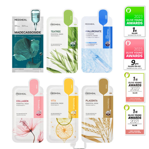 韩国美迪惠尔mediheal积雪草茶树维他命胶原蛋白舒缓补水保湿面膜
