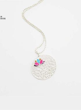 NISHINE/倪上设计原创设计师首饰 风荷系列窗格项链银饰简约时尚