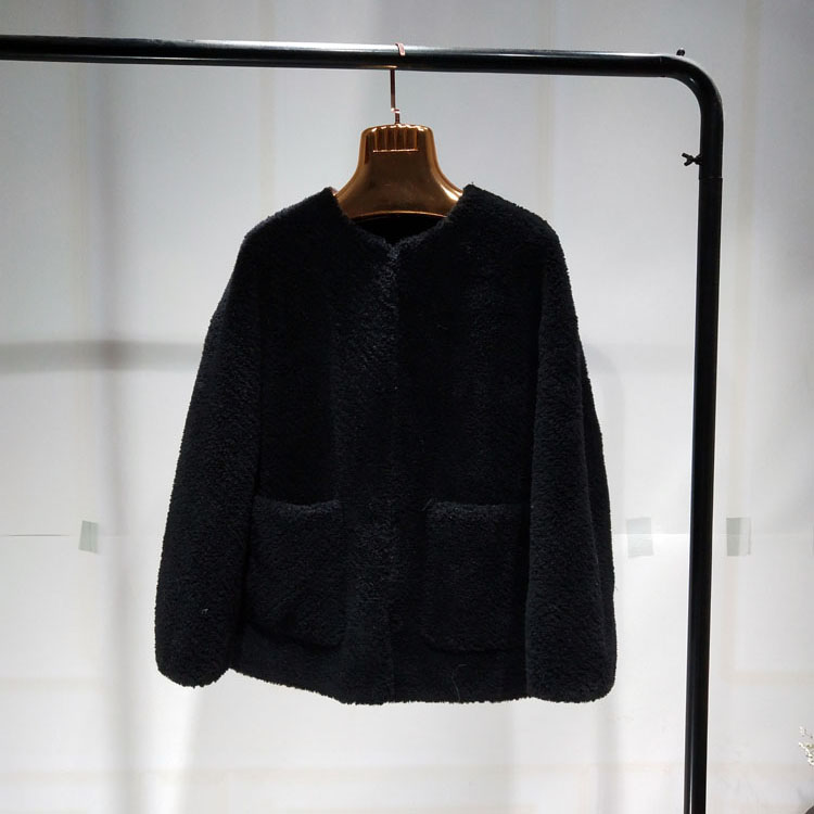 反季颗粒羊剪绒大衣皮毛一体短新款冬季羊羔毛宽松皮草外套女圆领,女装/女士精品,皮草,淘宝优惠券,粉丝福利购,淘宝优惠卷