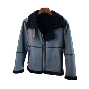 秋冬季羊剪绒大衣女复合皮毛一体外套短款真羊羔毛托卡机车皮草特